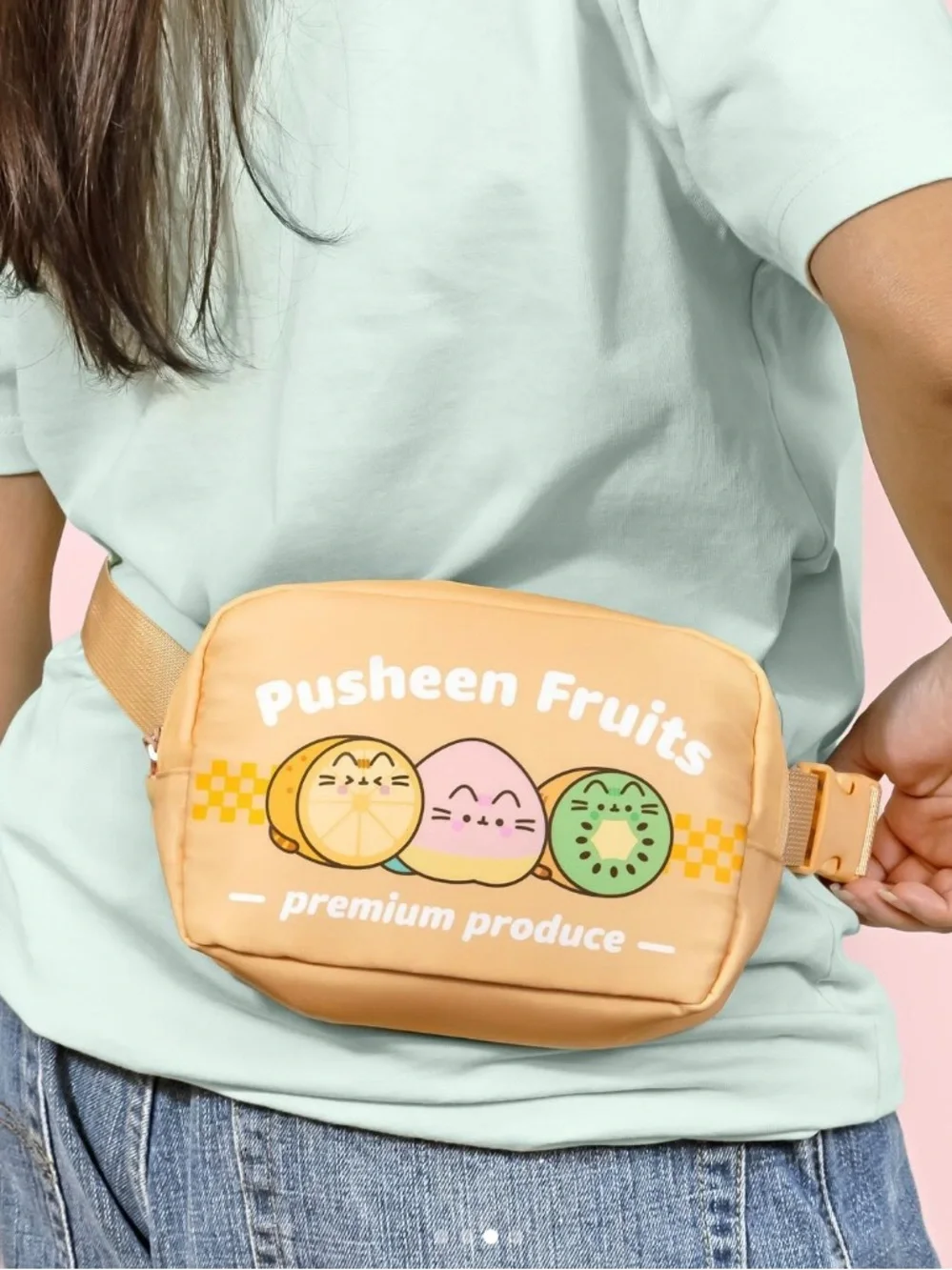 Pusheen Peach & Citrus Orange Crossbody Bag
